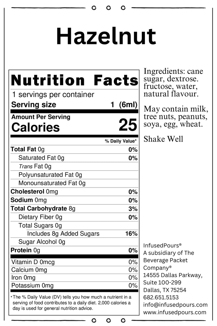 Original Variety Pack Syrup Packets: Vanilla, Caramel, Hazelnut