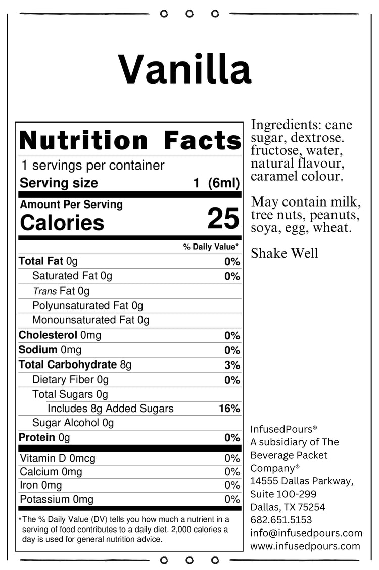 Original Variety Pack Syrup Packets: Vanilla, Caramel, Hazelnut