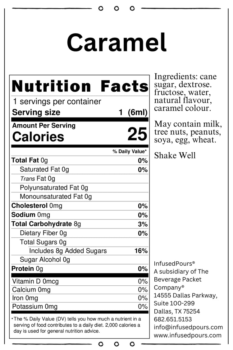 Original Variety Pack Syrup Packets: Vanilla, Caramel, Hazelnut