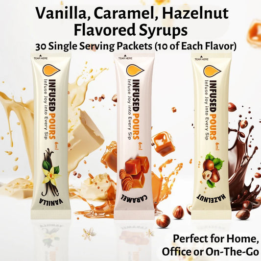 Original Variety Pack Syrup Packets: Vanilla, Caramel, Hazelnut